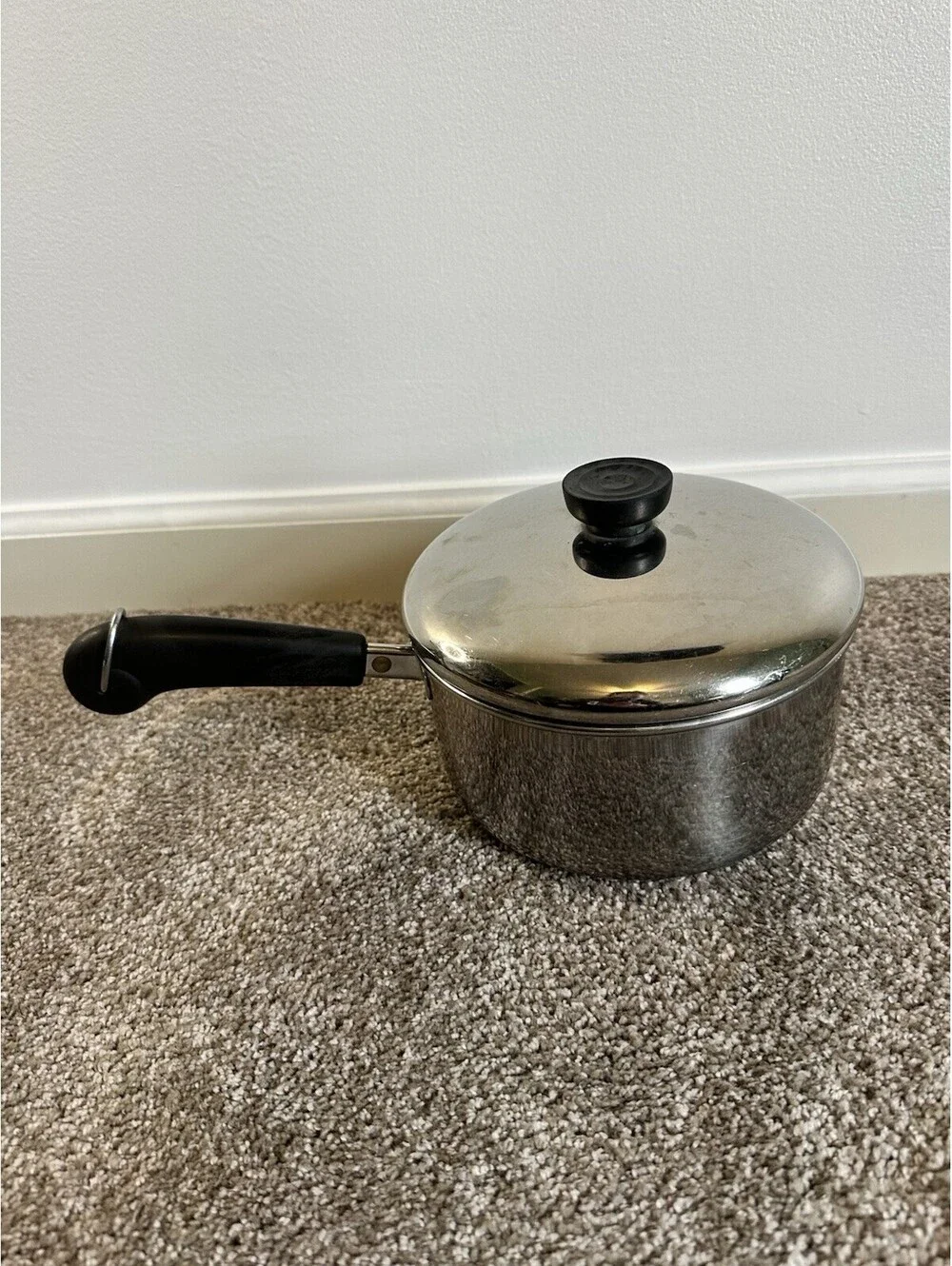 Vintage Revere Ware 2Qt Stainless Steel Sauce Pan Pot with Lid GOOD SHAPE
